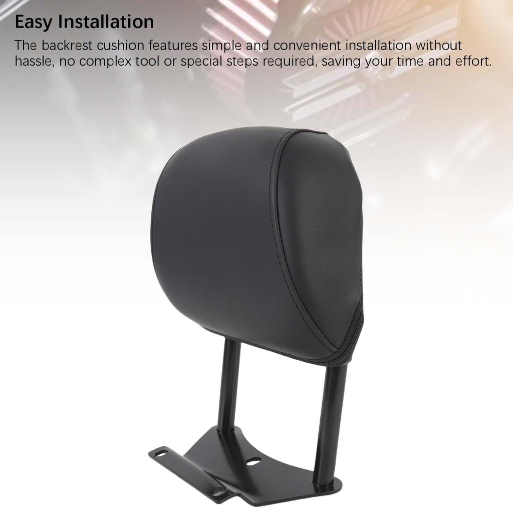 Luocute Motorcycle Rear Passenger Enhanced Comfort with Stylish Look and High Stability Backrest Pad Cushion Compatible with Kawasaki Eliminator 500