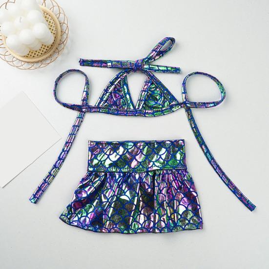 Бикини-платье для собак, сверкающий купальник для собак, купальный костюм «русалка» с блестящей чешуей, летний пляжный наряд для маленьких и средних кошек и собак