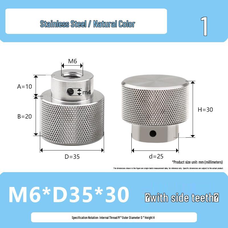 Ручная накатанная гайка из нержавеющей стали Hongkangming для M3-M12.
