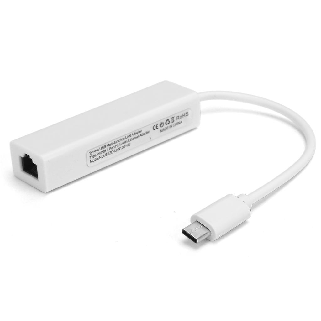 Адаптер Ethernet RJ45 Type C на USB 2.0 Сеть 100M Аксессуар для WIN XP78OS XUSB 2.0 с