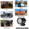 Additional Headlights for Motorcycle Auxiliary Spotlights Universal Moto Driving Fog Lights High Low Flash Beam for ATV Scooter