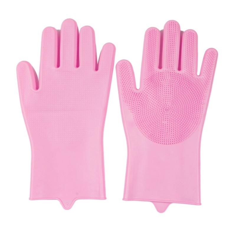 1Pair Multifunctional Silicone Cleaning Gloves Suitable for All Seasons,kitchen Cleaning,anti Slip,good Helper Household Chores