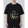 King Crown T Shirt Black Gold King Print for Casual Wear and Fashion Statements