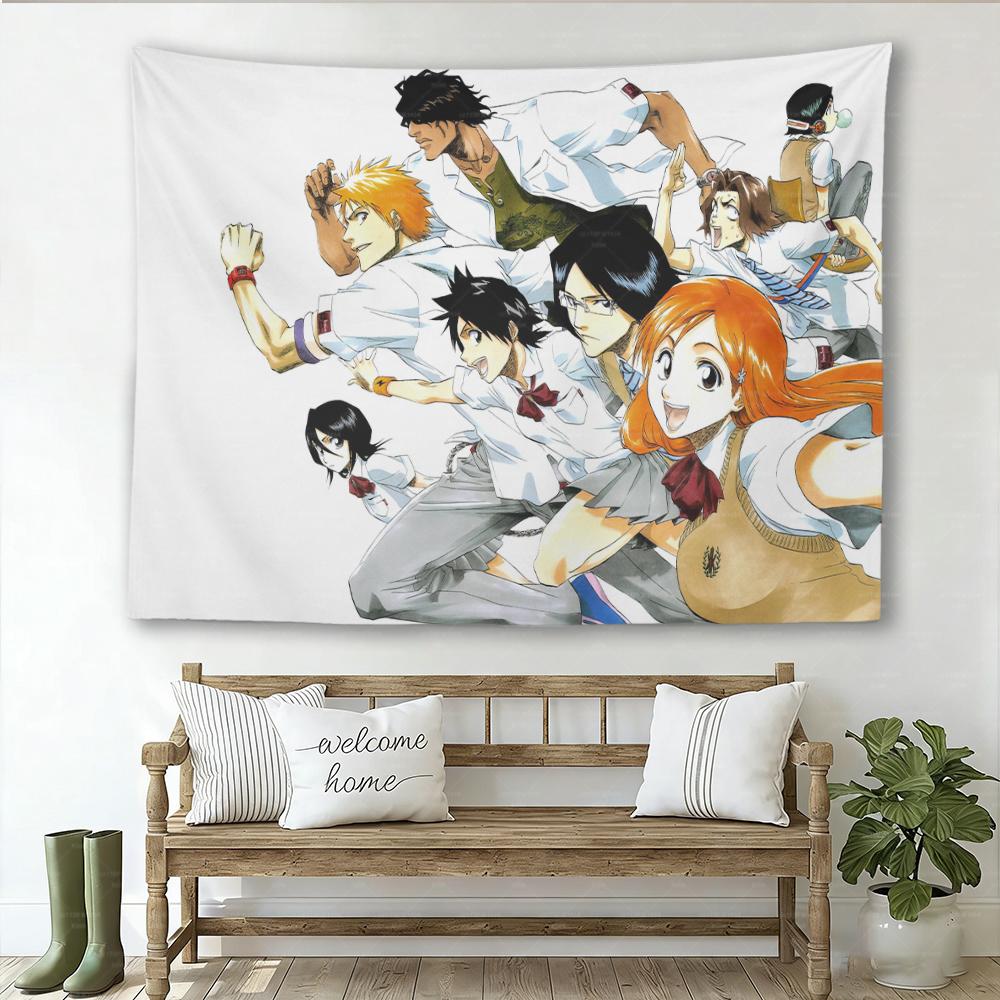 Гобелен с изображением персонажей аниме Bleach Итиго К. Куросаки Настенное панно Эстетичный Декор для спальни Общежития Манга