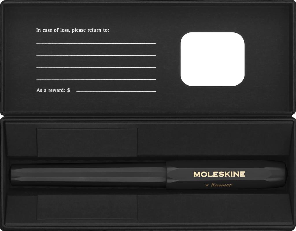 Moleskine Pen x Kaweco Fountain KAWFOUNTPENFBK Pen, Black, F-Shaped,