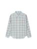 SALAD BAGUNI Soft Grid Sheer Shirt - Blue