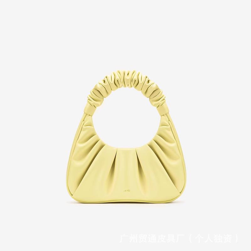 JWPEI Women's Genuine Leather Cloud Underarm Bag - High-End Niche Handbag & Small Tote