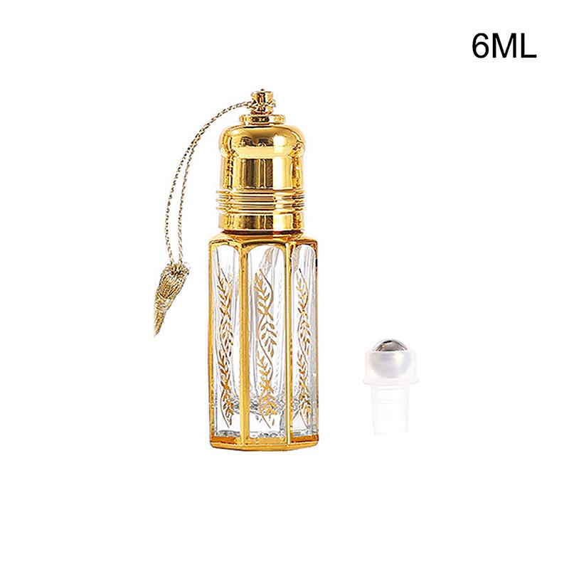 Luxury Essential Oil Roller Glass Bottle Refillable Perfume Bottle Glass Roll-On Essential Oil Bottle Cosmetics Container