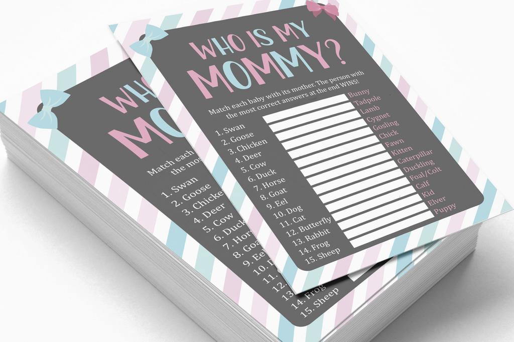 Inkdotpot 50 BabyA AlphabetA ABCA GameA Stripe Gender Reveal Baby Shower Game Ita s A Boy Ita s A Girl Party