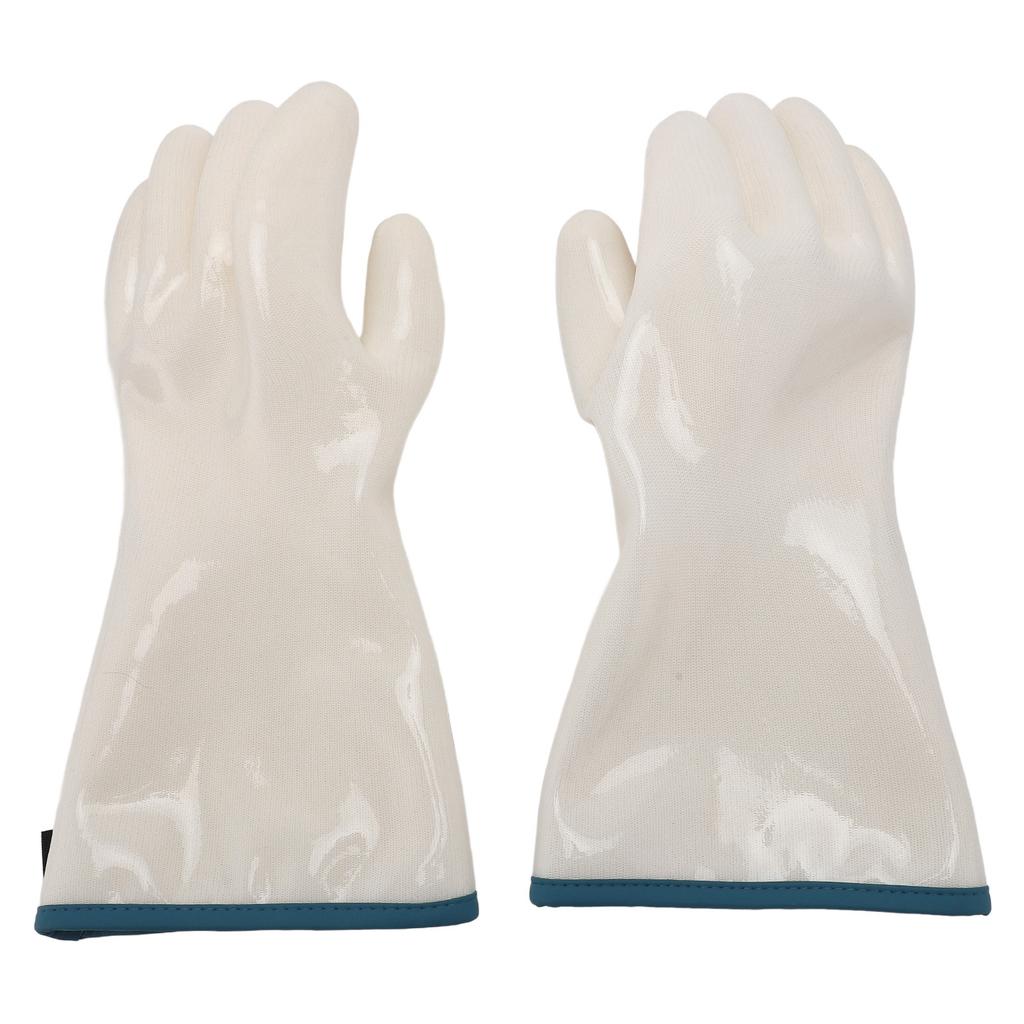 Silicone Oven Mitts 350 Celsius Heat Proof Anti Stick Long BBQ Kitchen Gloves for Baking Cooking