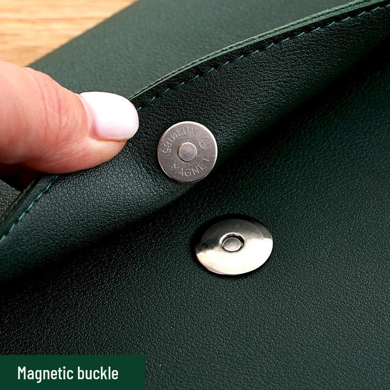 Double-Layer Magnetic Buckle Briefcase - Large Capacity, Multifunctional Office File Bag