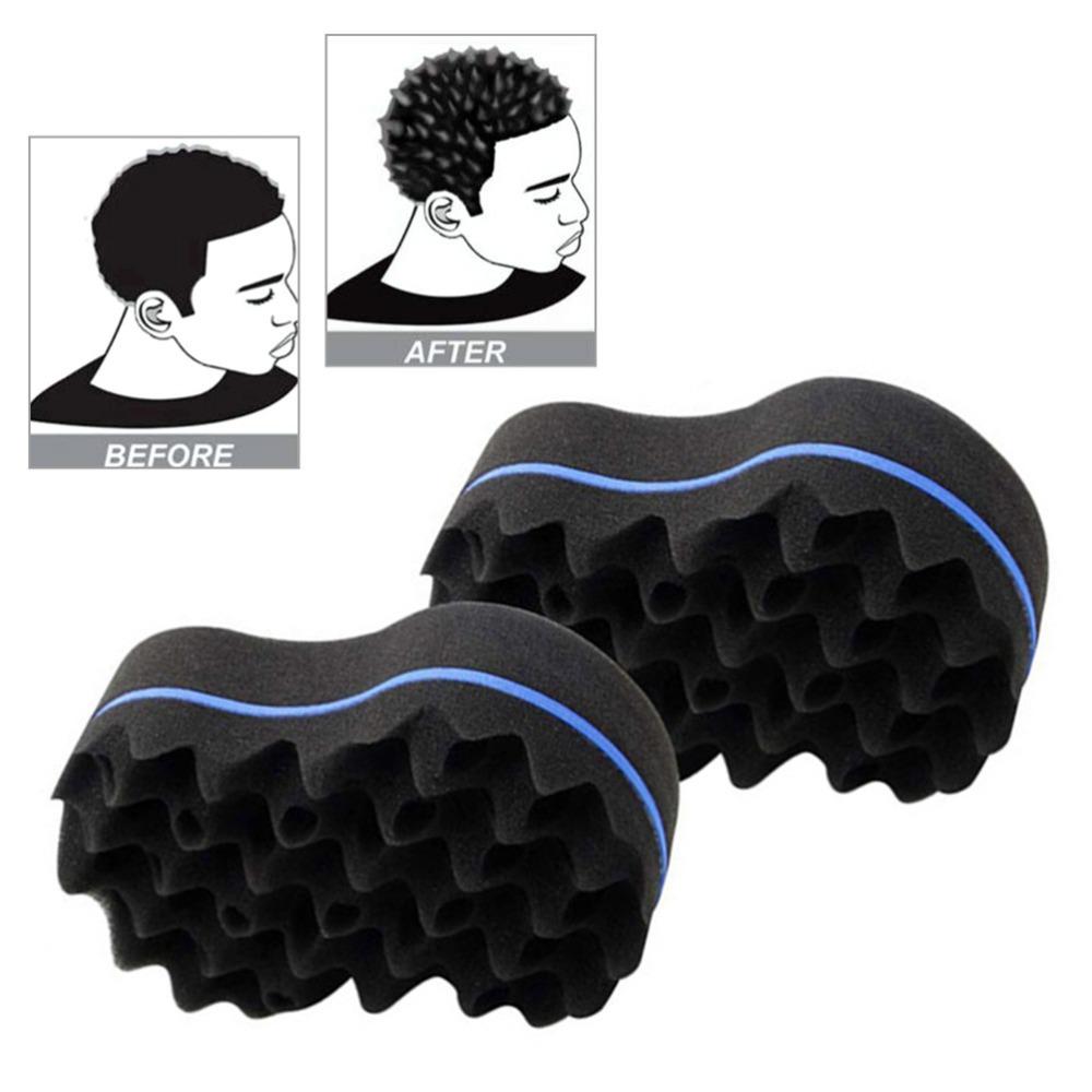 2pcs Durable Curl Sponge Extra Thick Barber Curl Sponge Daily Grooming Dread Sponge Home Use