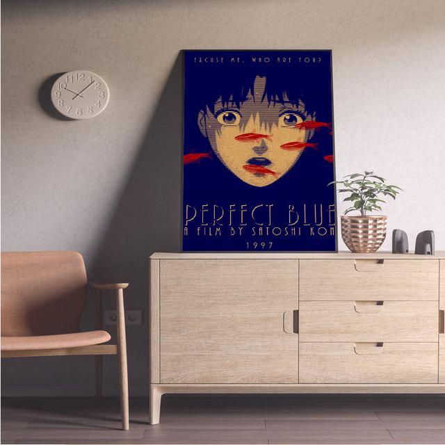 Perfect Blue Cartoon Poster Printing Japanese Cartoon Image Retro Room Home Bar Cafe Decoration Aesthetics