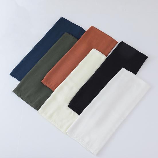 Women Headscarf Solid Color Soft Breathable Wide Head Wrap Versatile