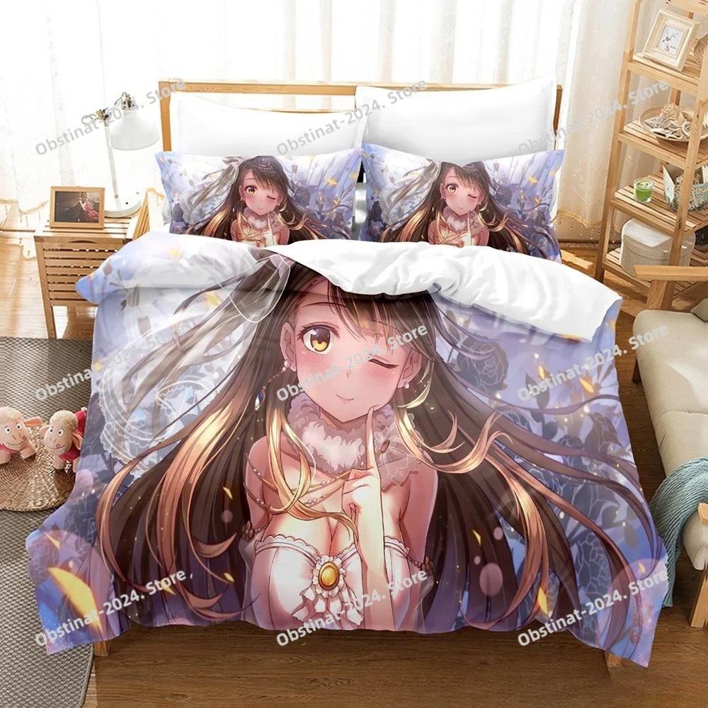 Модный Новый Кавайи Love Live! Комплект постельного белья Мультяшный Аниме трехпредметный Комплект Взрослый Детский Спальня Комплекты Пододеяльников Домашний Текстиль