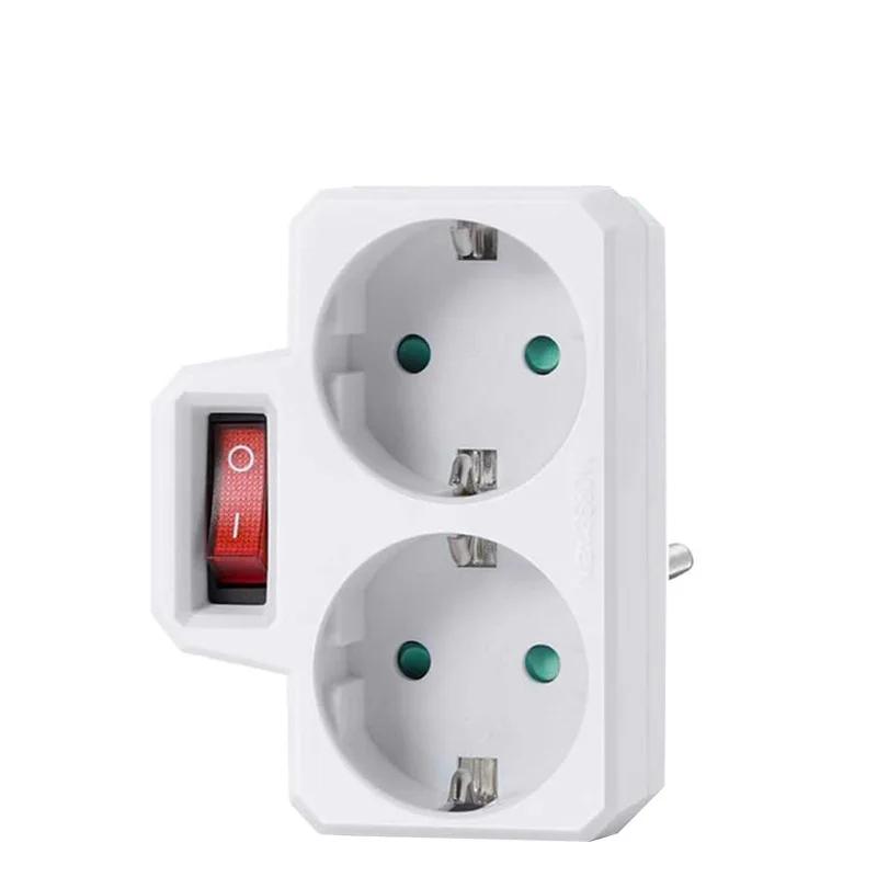 Вилка ЕС 1/2/3/4 розетки Европейский стандарт Адаптер Расширение Сетевая розетка AC Конвертер Адаптер Офис дом Настенное зарядное устройство