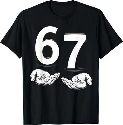 Смешная футболка с мемом Six Seven 6 7, сленгом Поколения Альфа, 6 7 руками