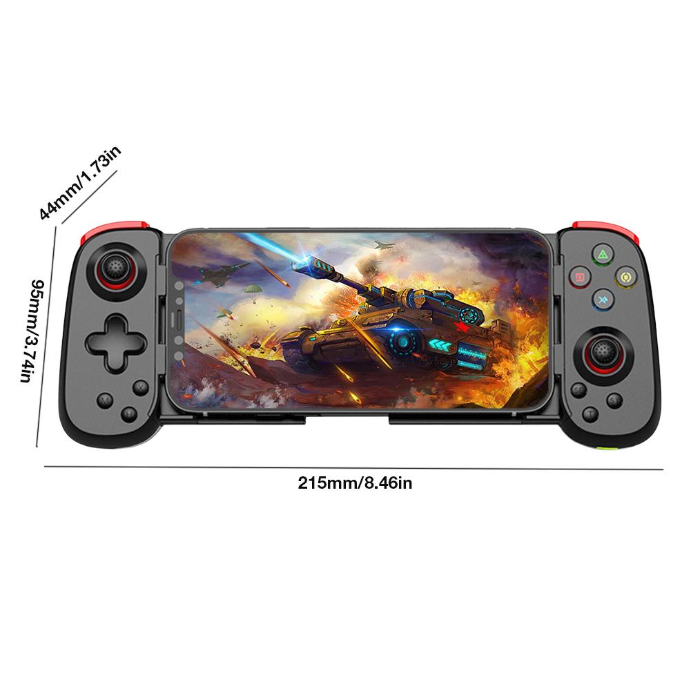 Выдвижной игровой джойстик BT Dual Vibration Wireless Растягивающийся геймпад Игровая консоль Беспроводная ручка для Android/iPhone