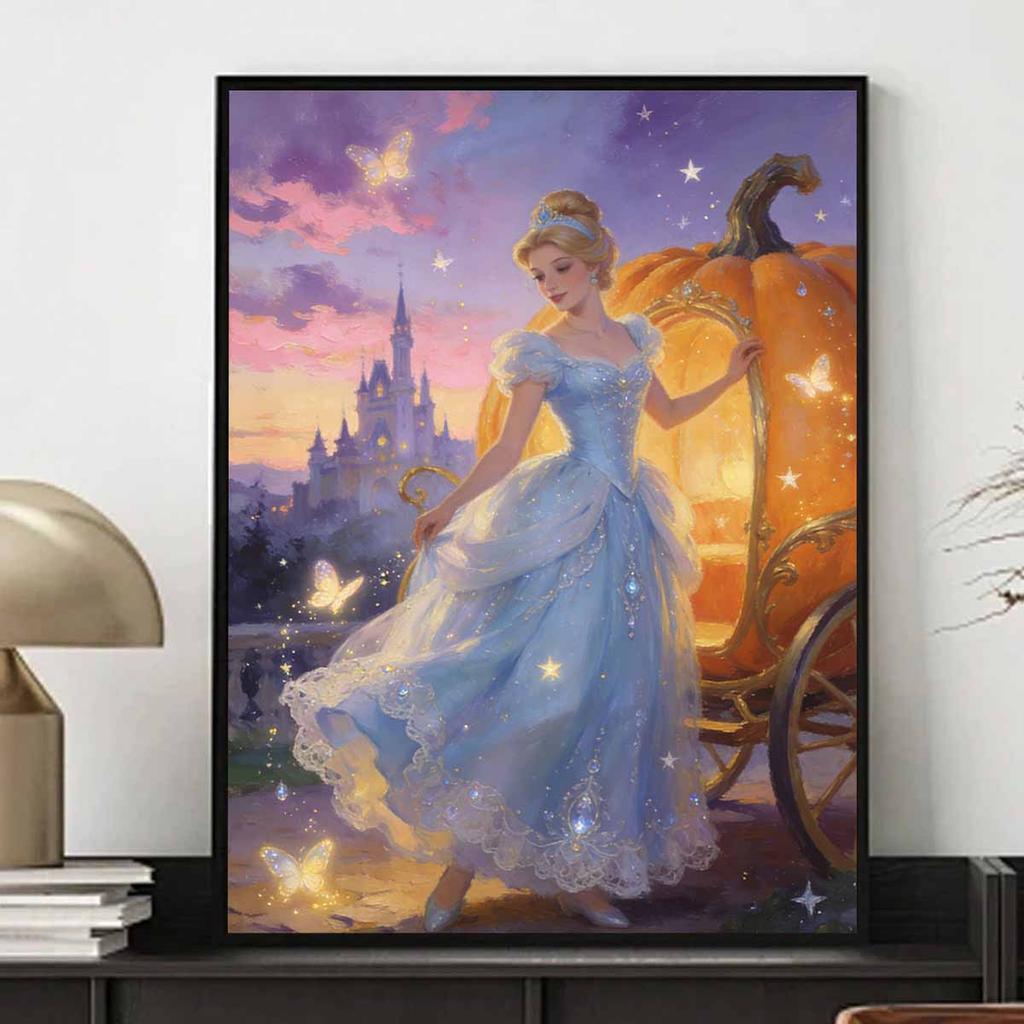 Disney Cinderella Princess Diamond Paint Art Kit Mosaic Painting Diamond Art Home Room Decor Gift