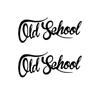 2 наклейки в стиле "Old School" для автомобилей, мотоциклов, шлемов, грузовиков 15x6 см