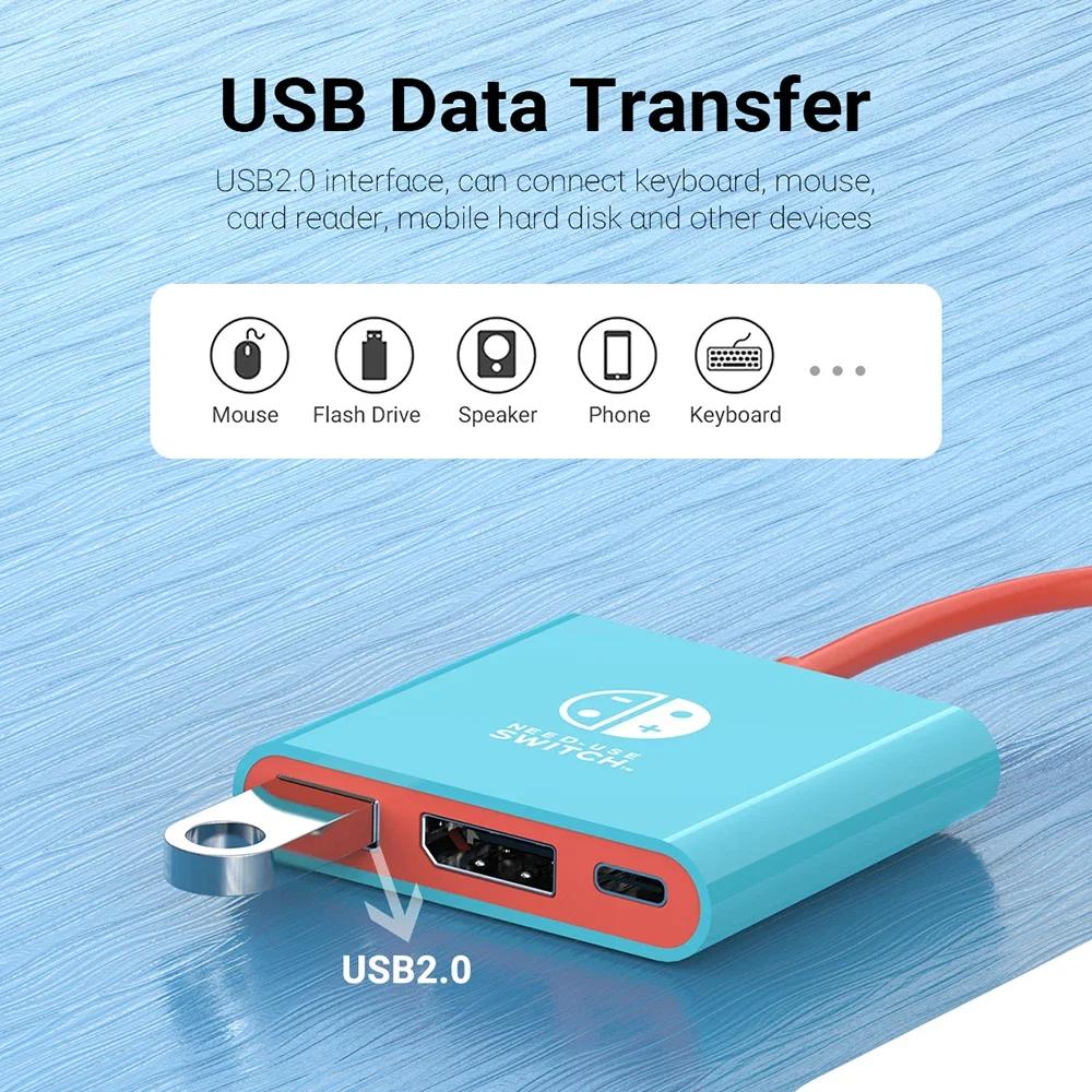 Док-станция-хаб USB C с 4K HDMI, USB 3.0, портативная док-станция, многопортовый адаптер для MacBook Pro/Air, ноутбука, iPad, ПК, ТВ-монитора
