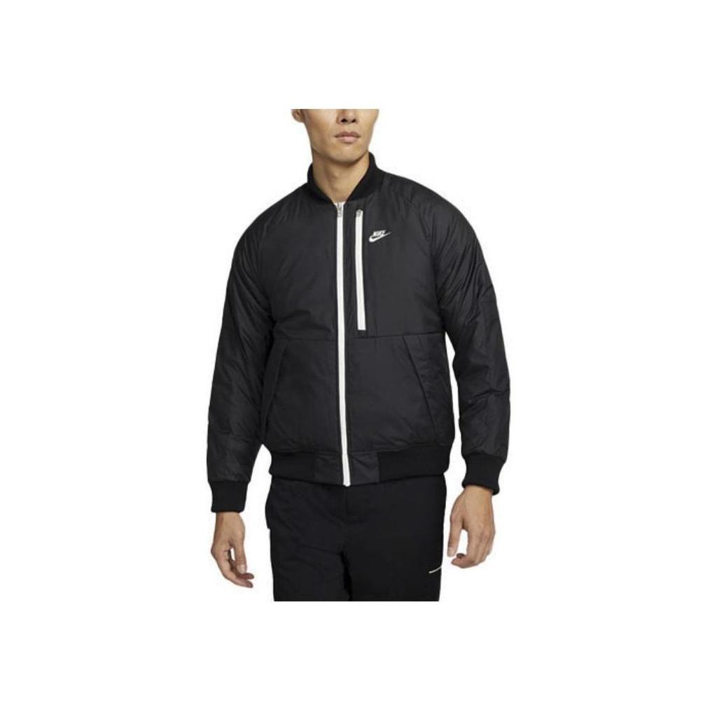 Nike Двусторонняя спортивная хлопковая куртка с воротником-стойкой, мужская куртка черного цвета DD6850-010