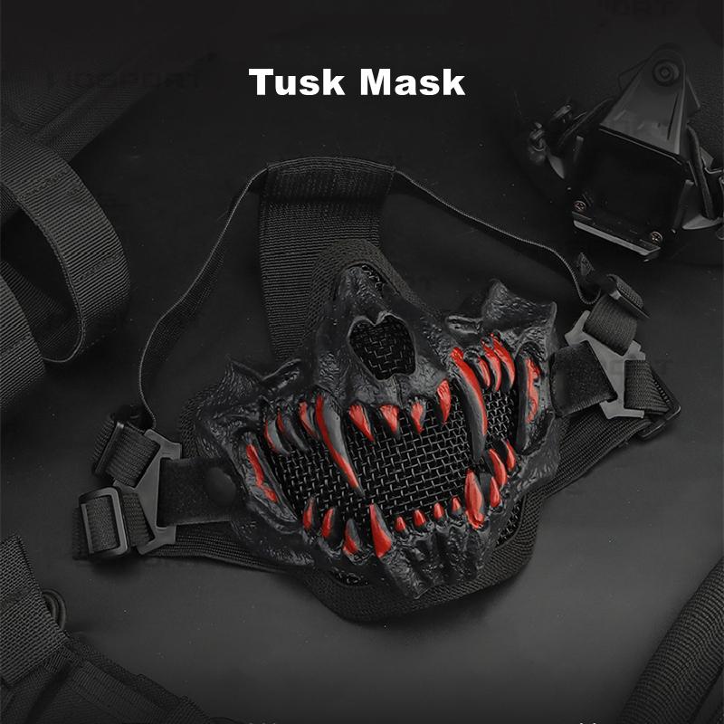 MA-141 Военная Тактическая Страйкбольная Пейнтбольная Маска Бивень Металлическая Сетчатая Маска CS Wargame Полевая Охота Защитные Маски Для Стрельбы