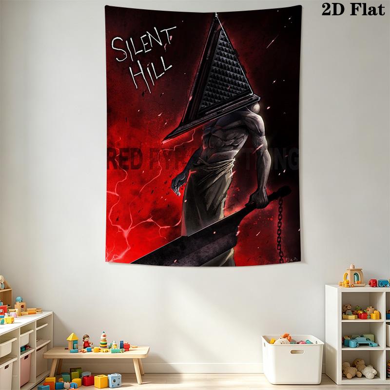 Silent Hill Pyramid Head Pattern Home Decor Tapestry, Wall Hanging, Decorative RV Wall Cloth.SGT0917335