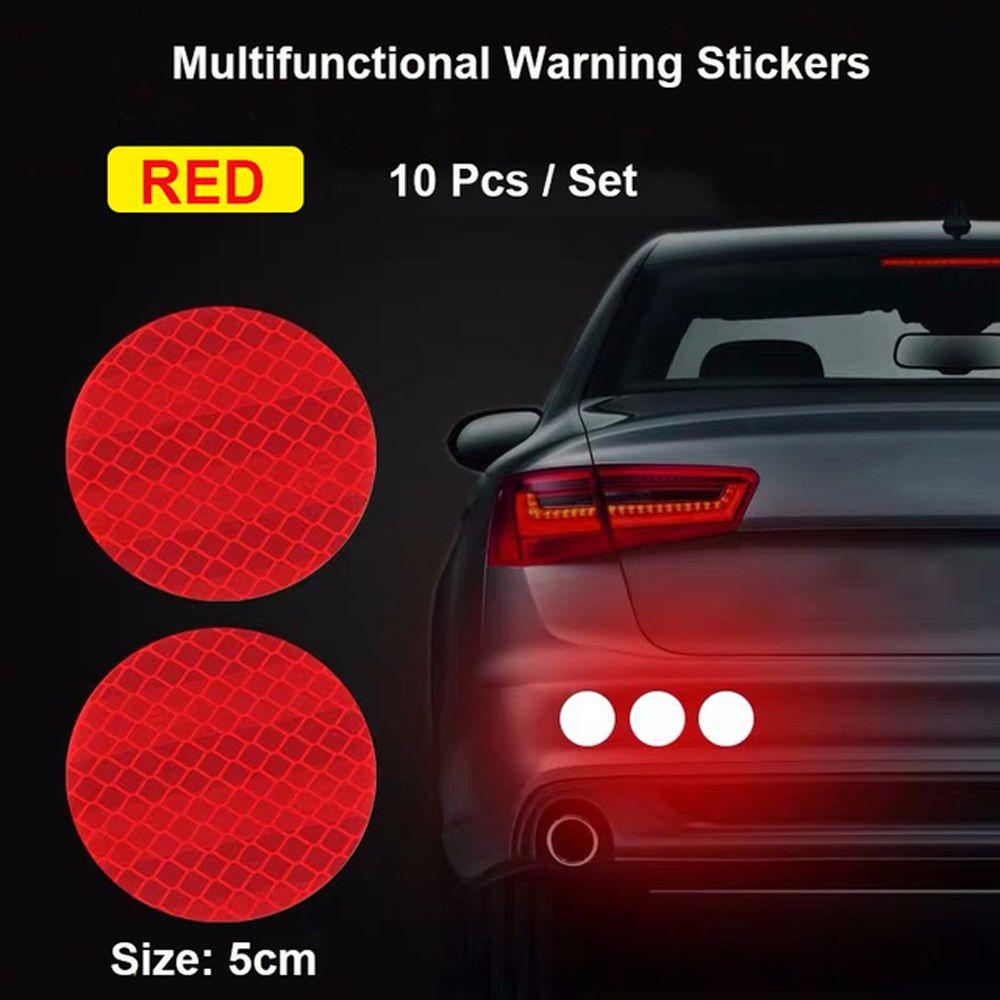 Riding Square Motorcycle Star Safety Sticker Bicycles Car Bumper Stickers Reflective Warning Strip