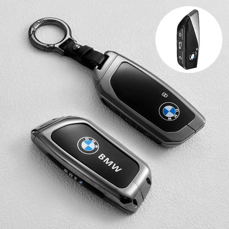 Car Key Case Cover Protector Shell for BMW X1 X3 X5 X6 X7 1 3 5 6 7 Series G20 G30 G11 F15 F16 G01 G02 F48 Car Accessories D222