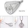 Stainless Steel Spring Coil Whisk Wire Cream Egg Beater Gravy Cream Hand Mixer Kitchen Tool For Mixing Blending Stirring
