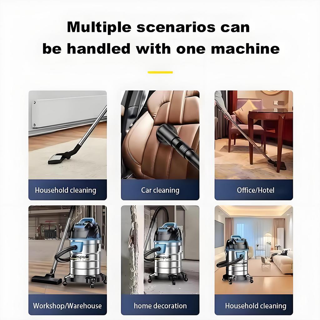 3200 Вт Электрический пылесос Промышленный Большая мощность всасывания Дом Автомобиль Коммерческая уборка Очиститель швов Деревообрабатывающая уборочная машина