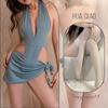 Sex underwear free secretary uniform backless hip wrap sexy one-piece dead library water neck hidden buckle suit