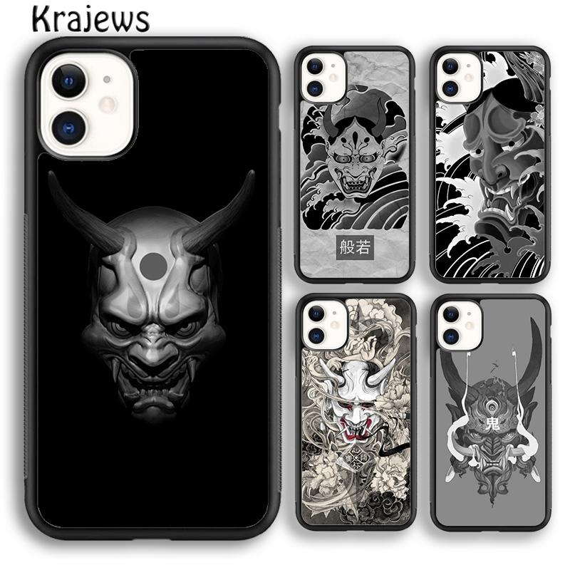 Krajews Japanese Hannya Mask Phone Case Cover For iPhone 17 Air 16 15 14 plus 12 13 pro max coque Shell Fundas