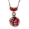 [J8992] - Designer Necklace 'Altai' Red Brown
