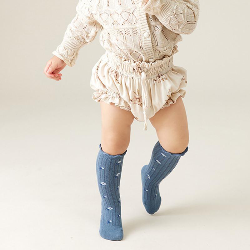 4 пары/лот Носки для девочек Милые хлопковые детские гольфы Новорожденные Длинные гольфы Детские Мягкие Высокие носки Малыш Гетры Socken