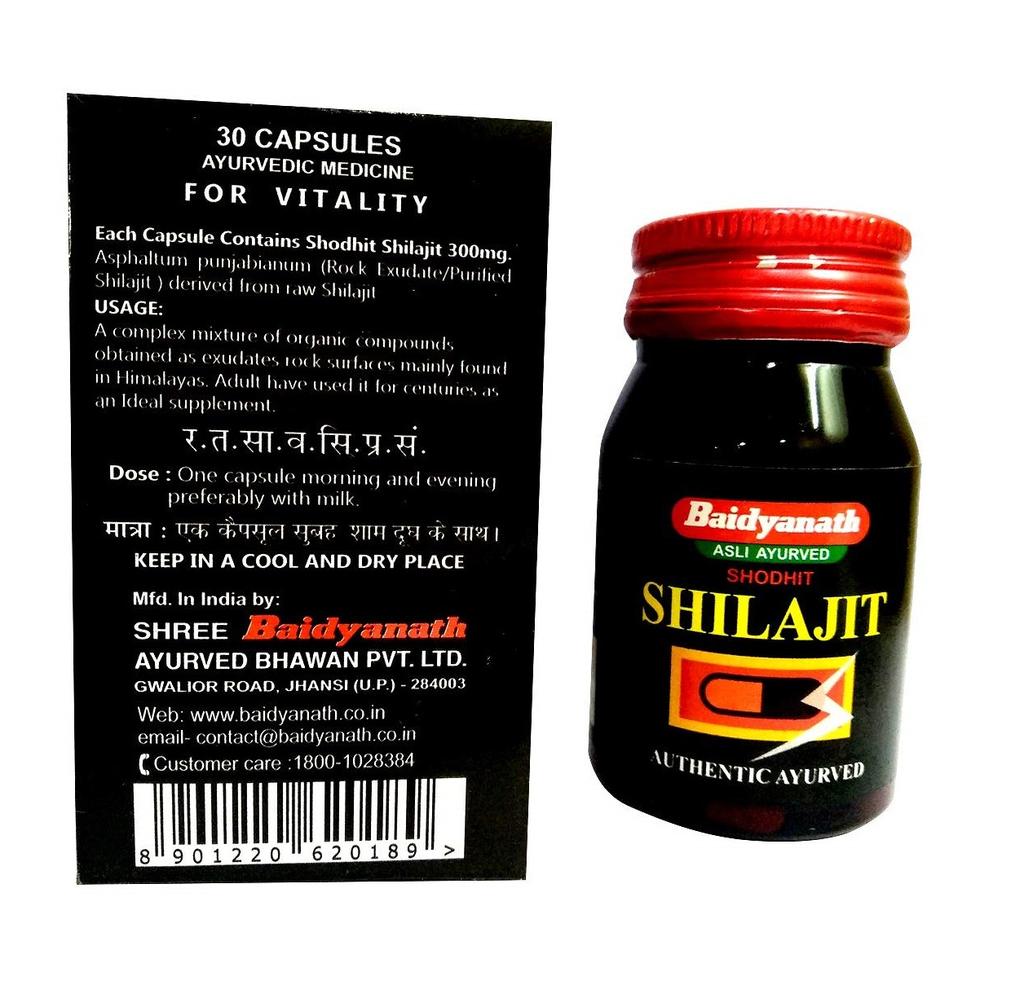 Шиладжит, Мумие (30 кап, 300 мг), Shilajit,  Baidyanath