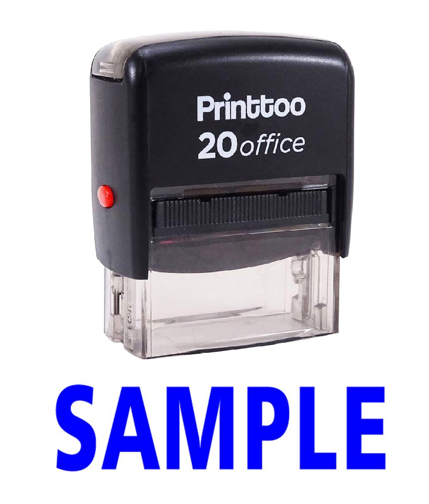 Printtoo Rubber Stamp SAMPLE Self Inking Office Stationary Custom