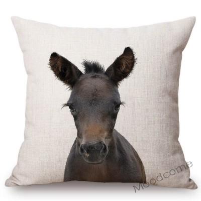 Cute Baby Setting Nursery Art Baby Woodland Animals Bunny Zebra Duck Home Decor Sofa Throw Pillow Case Cushion Cover For Kids