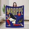 Mbappes Football Number 10 Blanket Coral Fleece Plush Decoration Multifunction Soft Throw Blankets for Home Couch Bedding Throws