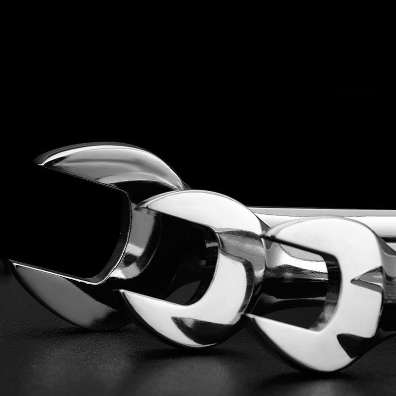 14PCS Combination Chrome Vanadium Steel Wrench Set Dual-Purpose Offset Spanner & Opening Wrench Set , Compact Storage Box