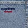 Supreme Широкие джинсы (26СС) Мытый индиго