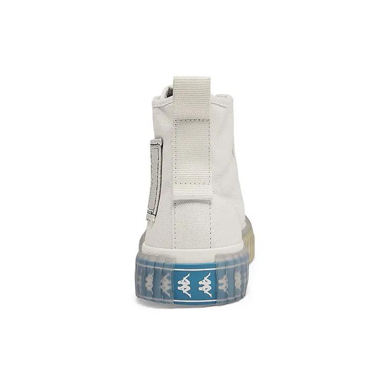 Kappa Fabric Coverage Slip Resistant Coverage Slip Resistant High top Skateboard Shoes Unisex White (Unisex) Skate Shoes