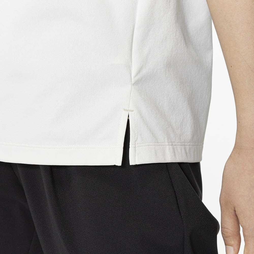 Mizuno Soft Dry Short Sleeve Training UPF Snow Size M Women's T-Shirt, Comfortable, Moisture-Wicking, Quick-Drying, 50+, 32MAB300, White,