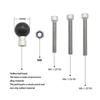 1 inch Ball Head Adapter M8 Screws Motorcycle Handlebar Clamp Base Holder for Mount Smartphone Cameras Holder Bolt Bracket