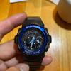 Б/у Мужские часы CASIO G-SHOCK AW-591 Аналогово-цифровые Черно-синие
