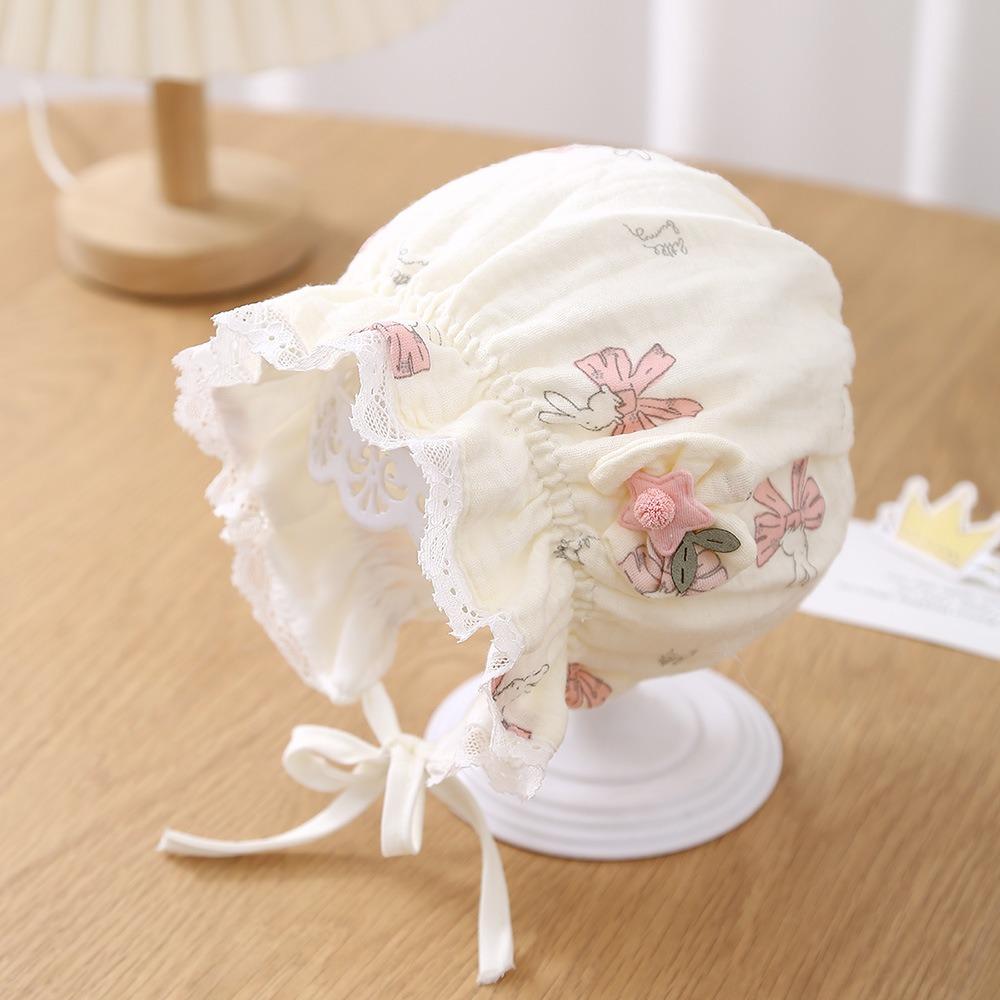 Дышащие чепчики для новорожденных 0-12 месяцев, детская шляпа от солнца 2025 года, чепчик для девочек, весна-осень