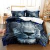 3D Digital Printing Lion Three-Piece Home Textile Bed Sheet Kit Bedding Kit