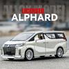 Ksgzm1 Большая 1/24 Модель Игрушечного Автомобиля Toyota ALPHARD Сплав Литье под Давлением Имитация Звука Света 6 Дверей Открываются Игрушечное Транспортное Средство Подарок для Детей Стильный Col