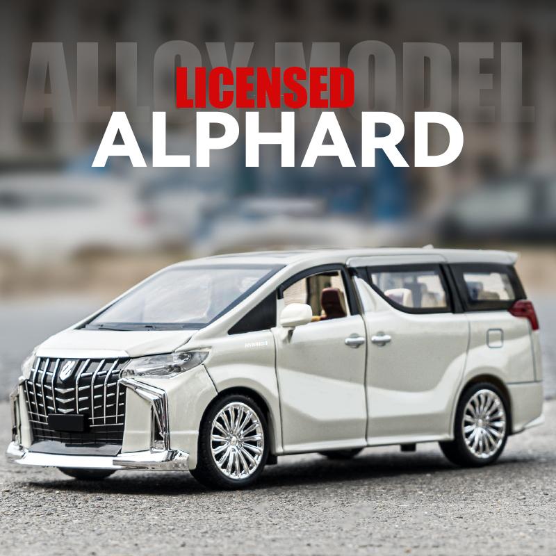 Ksgzm1 Большая 1/24 Модель Игрушечного Автомобиля Toyota ALPHARD Сплав Литье под Давлением Имитация Звука Света 6 Дверей Открываются Игрушечное Транспортное Средство Подарок для Детей Стильный Col